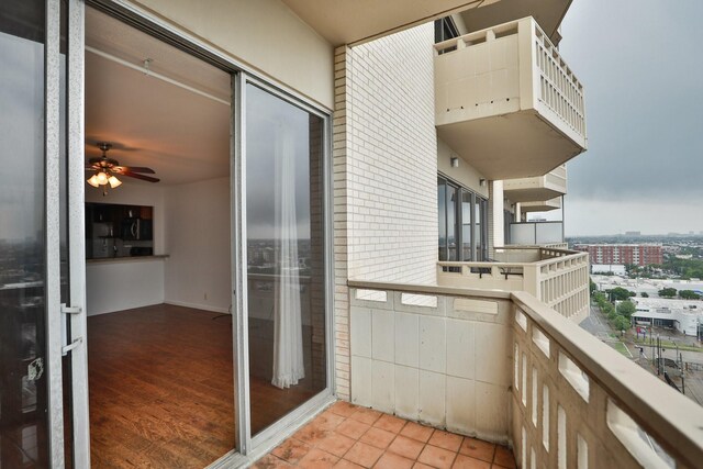 balcony featuring a view of city