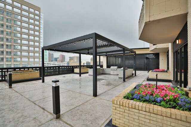 view of patio with an outdoor hangout area
