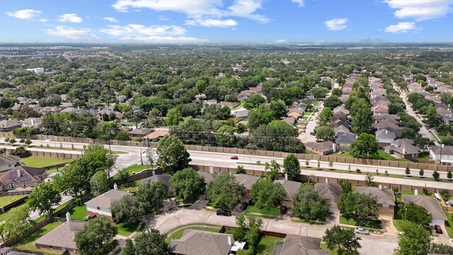 bird's eye view with a residential view