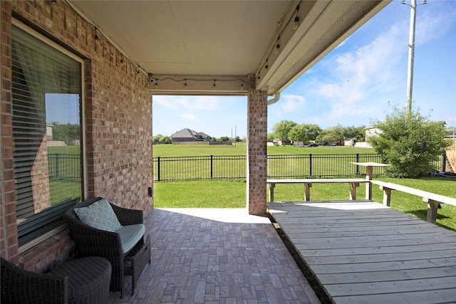 2757 Maxway Ct, League City, TX 77573 - view of patio featuring a deck and a fenced backyard