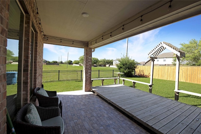2757 Maxway Ct, League City, TX 77573 - view of patio with a fenced backyard