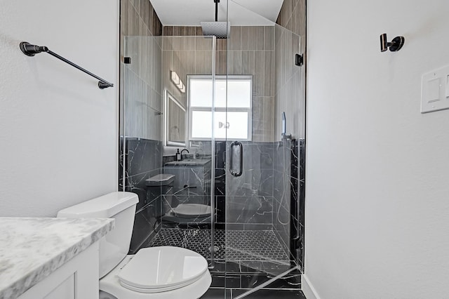 6726 Dumble St, Houston, TX 77021 - full bath featuring toilet, a marble finish shower, and vanity