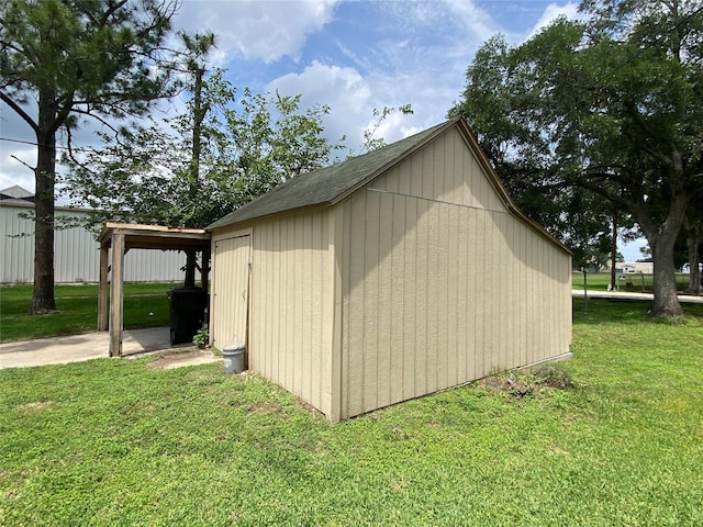 view of shed