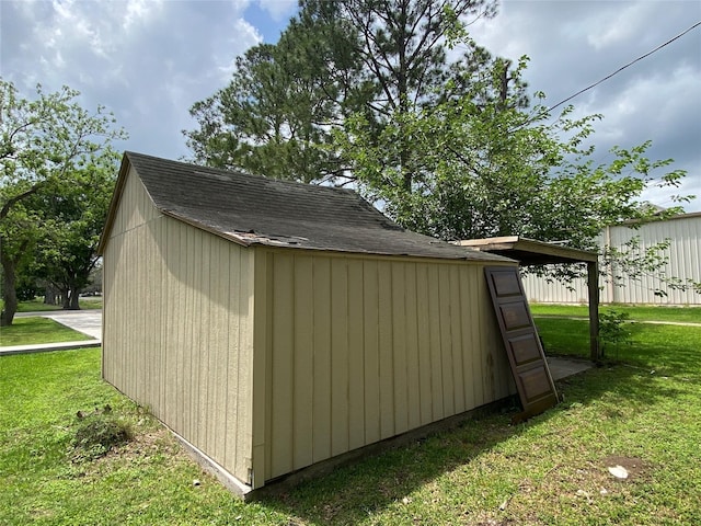 view of shed