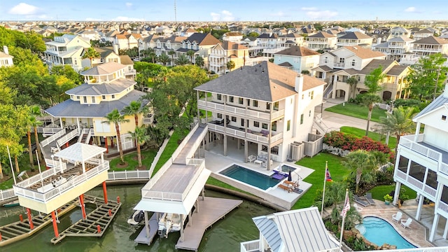 drone / aerial view featuring a residential view