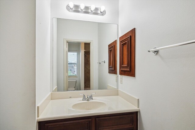 bathroom featuring toilet and vanity