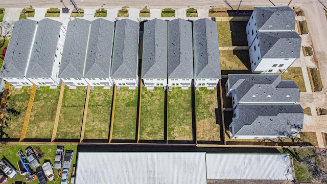 aerial view with a residential view