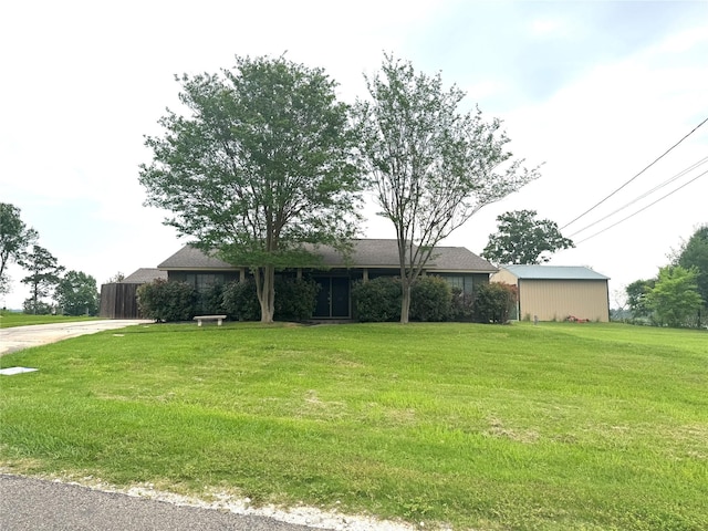 view of front of house with a front yard