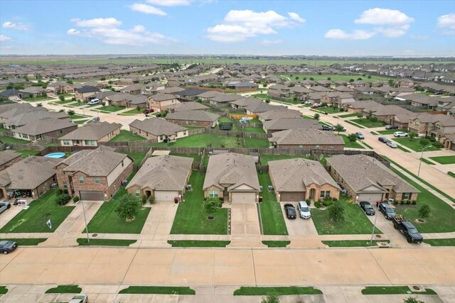 drone / aerial view with a residential view