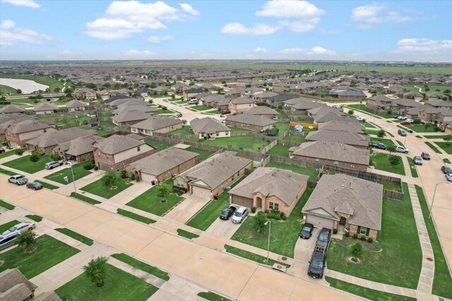 aerial view with a residential view