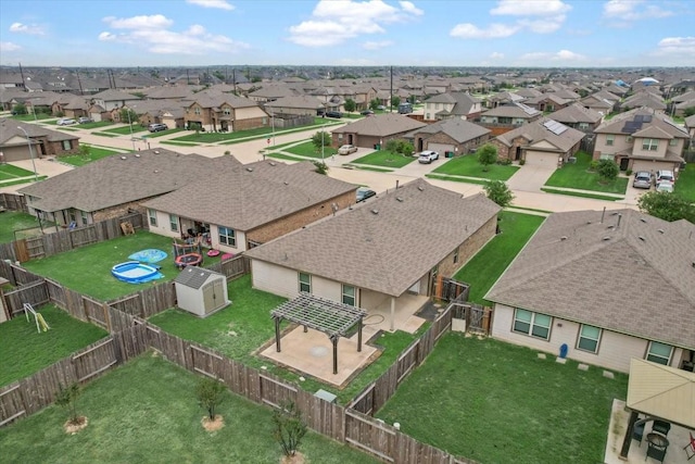 bird's eye view featuring a residential view