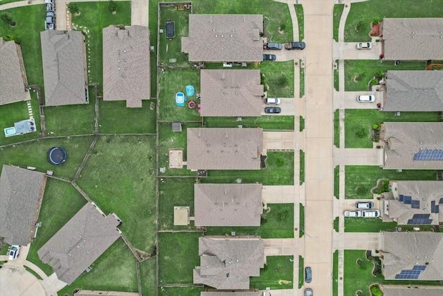 bird's eye view with a residential view