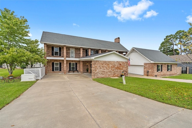 466 Buffalo Ct, Livingston, TX 77351 - view of front of home featuring a front lawn and brick siding