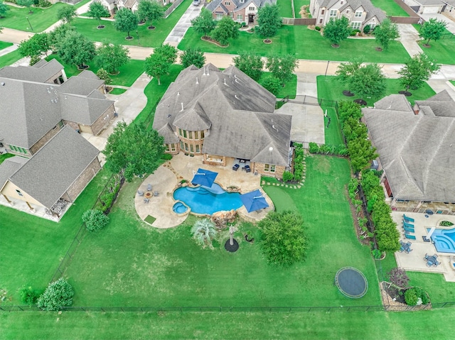 21603 Fairhaven Creek Dr, Cypress, TX 77433 - aerial perspective of suburban area featuring a pool area