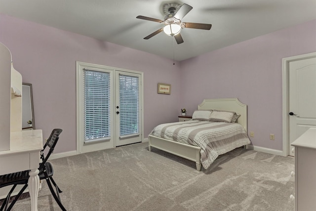 21603 Fairhaven Creek Dr, Cypress, TX 77433 - bedroom with access to exterior, carpet floors, french doors, and baseboards