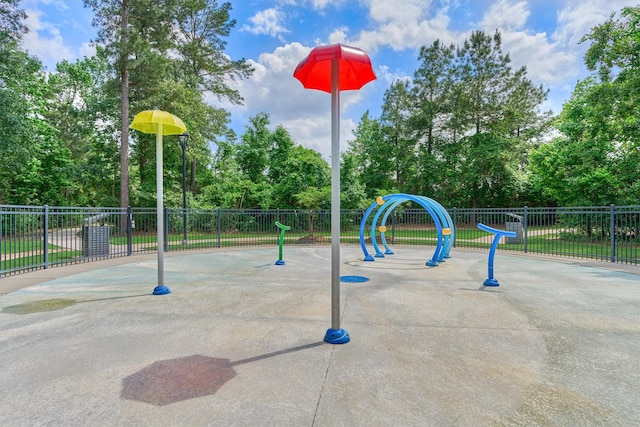 community play area with fence