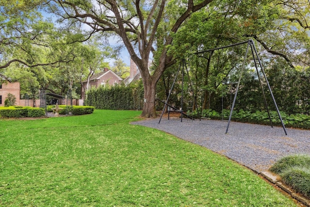 view of yard with playground community