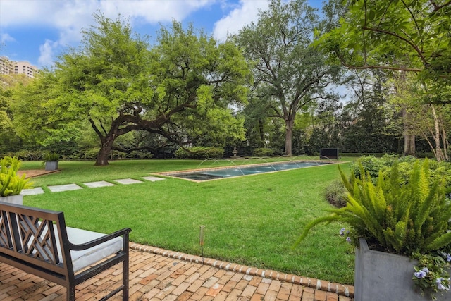 view of yard with a patio area