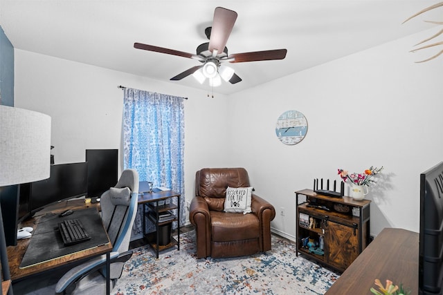 125 Dove Landing Ct, Navasota, TX 77868 - office with a ceiling fan