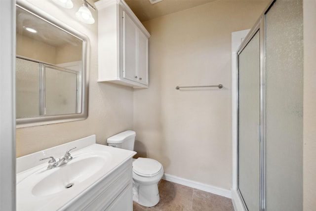236 Camden Hills Dr, Montgomery, TX 77356 - full bathroom featuring a stall shower, vanity, and tile patterned flooring