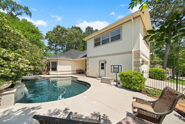 236 Camden Hills Dr, Montgomery, TX 77356 - view of swimming pool featuring a patio and a pool with connected hot tub