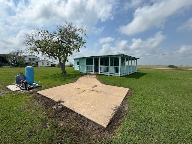 exterior space with a lawn