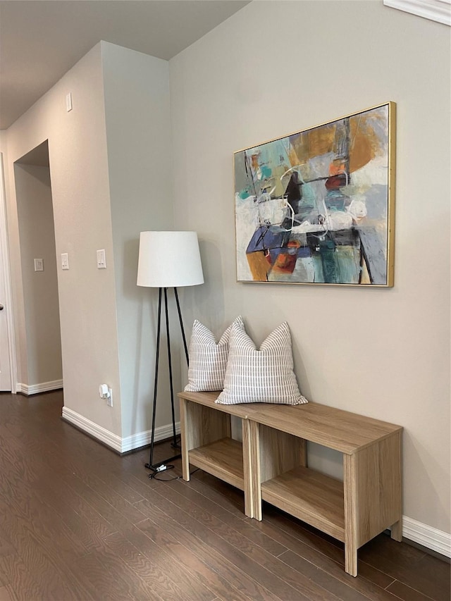 9408 Caddo Ridge Ln, Cypress, TX 77433 - living area featuring wood finished floors and baseboards
