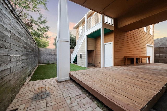 wooden deck with fence