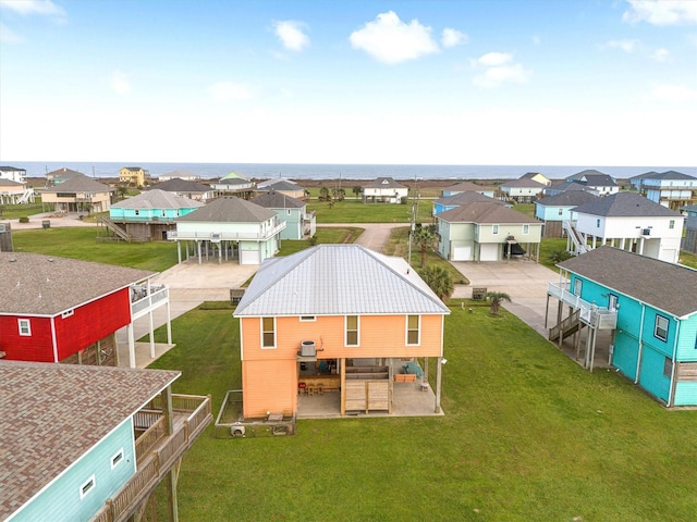 aerial view with a residential view