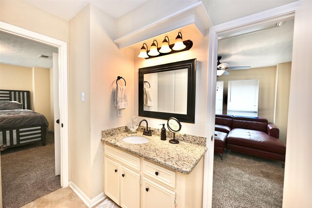 6729 Tournament Dr, Houston, TX 77069 - bathroom with ensuite bathroom, vanity, and a ceiling fan