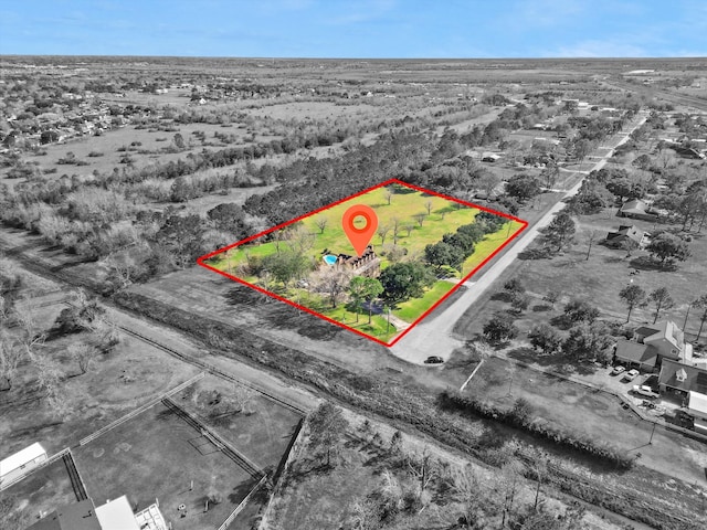 3003 Sky Ranch Dr, Alvin, TX 77511 - aerial overview of property's location featuring property parcel outlined