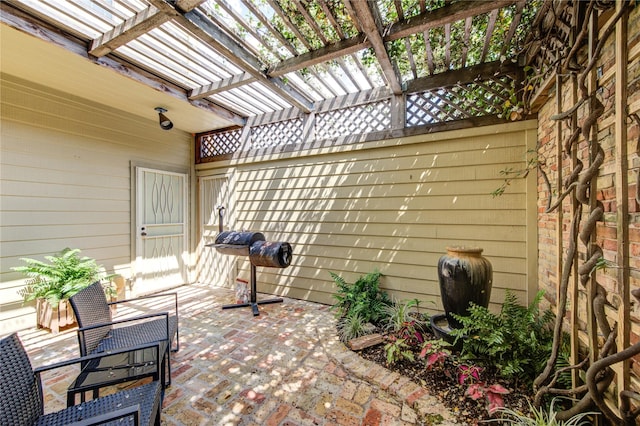 7530 Del Monte Dr, Houston, TX 77063 - view of patio featuring a pergola