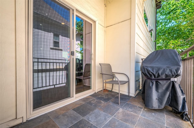 view of patio featuring grilling area
