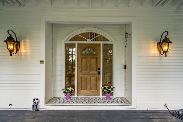 view of doorway to property