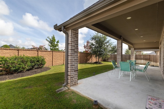 6930 Goldstrum Way, Katy, TX 77493 - view of patio / terrace with a fenced backyard and outdoor dining space