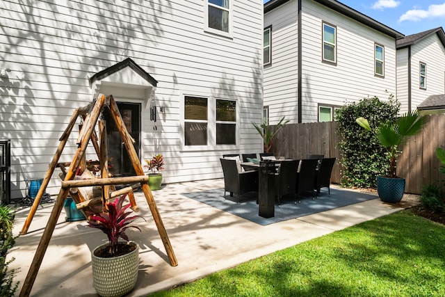view of patio / terrace with fence