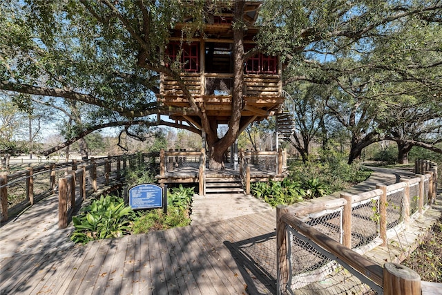 18402 Mesquite Flats Trl, Cypress, TX 77433 - wooden terrace featuring fence