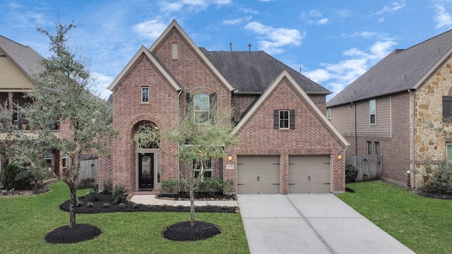 12502 Floral Park Ln, Pearland, TX 77584 - view of front of home featuring brick siding, driveway, and an attached garage