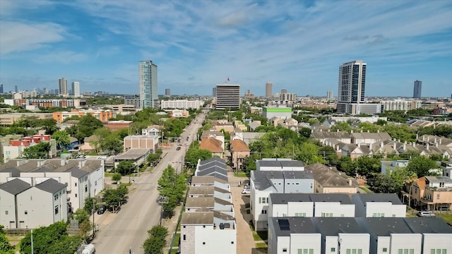 aerial view featuring a city view