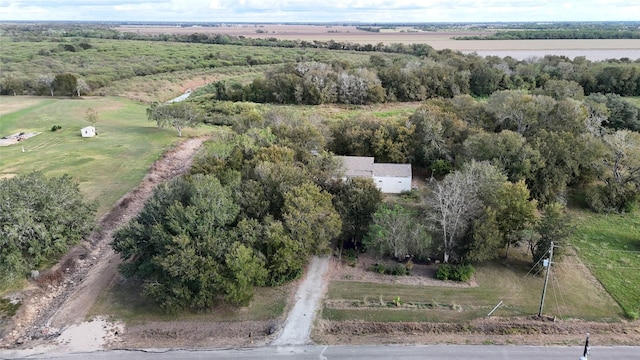 aerial view featuring a rural view