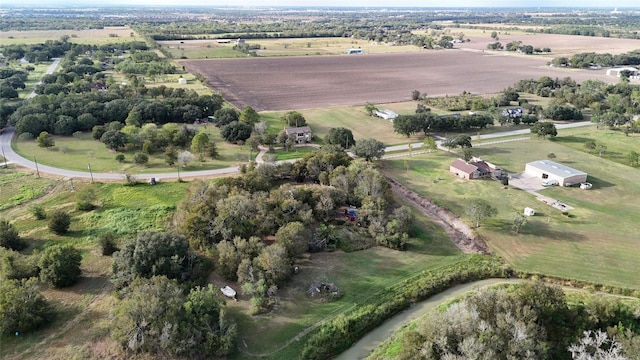 bird's eye view with a rural view
