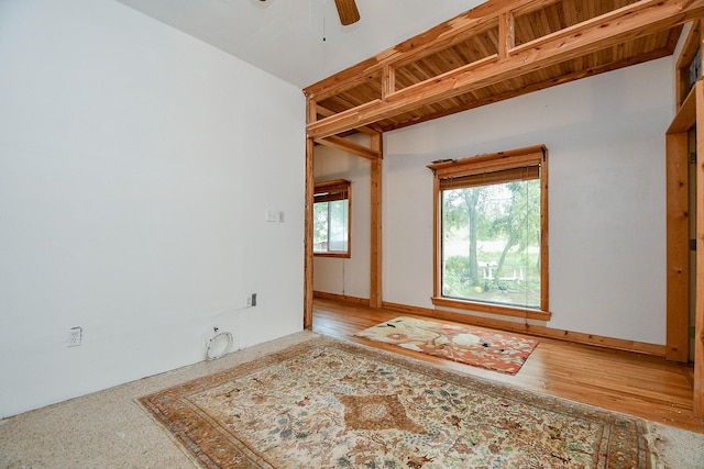 spare room with a ceiling fan