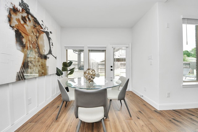 30706 Thicket Ct, Fulshear, TX 77441 - dining area featuring light wood-style floors and baseboards