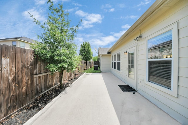 view of patio with a fenced backyard