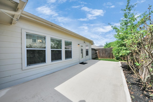 view of patio featuring a fenced backyard