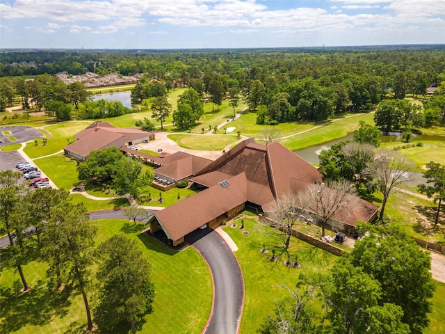 16611 River Wood Ct, Crosby, TX 77532 - bird's eye view with a water view and view of golf course