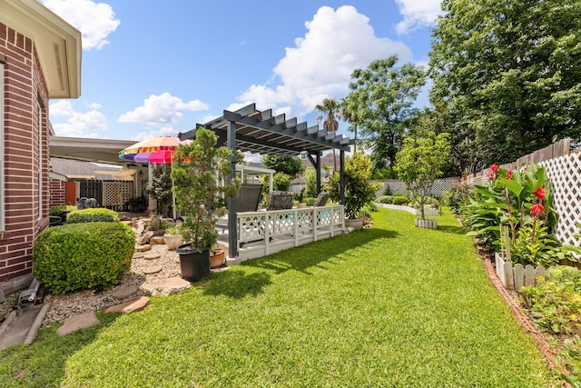3719 Arundel Gardens Ln, Sugar Land, TX 77498 - view of yard featuring a pergola and a patio area