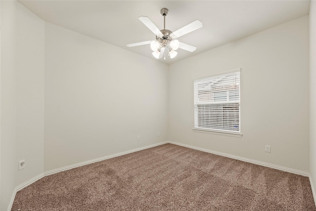 13215 Dover Bluff Dr, Rosharon, TX 77583 - carpeted empty room featuring baseboards and ceiling fan