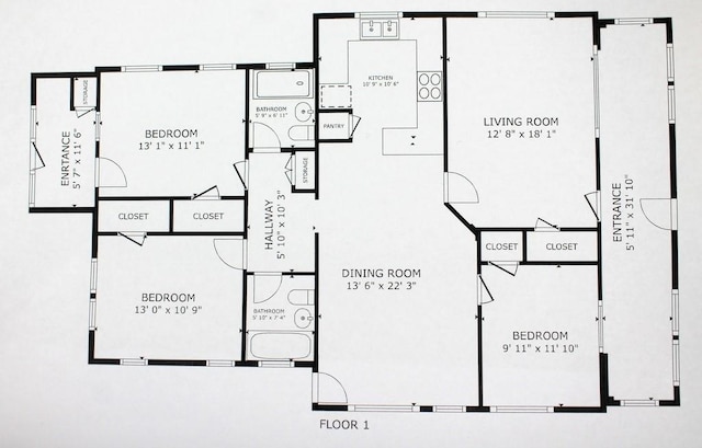 4334 Bell St, Houston, TX 77023 - view of floor plan / room layout