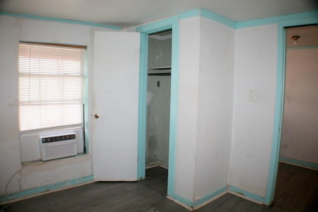 4334 Bell St, Houston, TX 77023 - unfurnished bedroom featuring wood finished floors and cooling unit